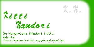 kitti nandori business card